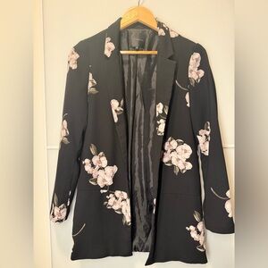Dynamite Black and Pink Floral Blazer